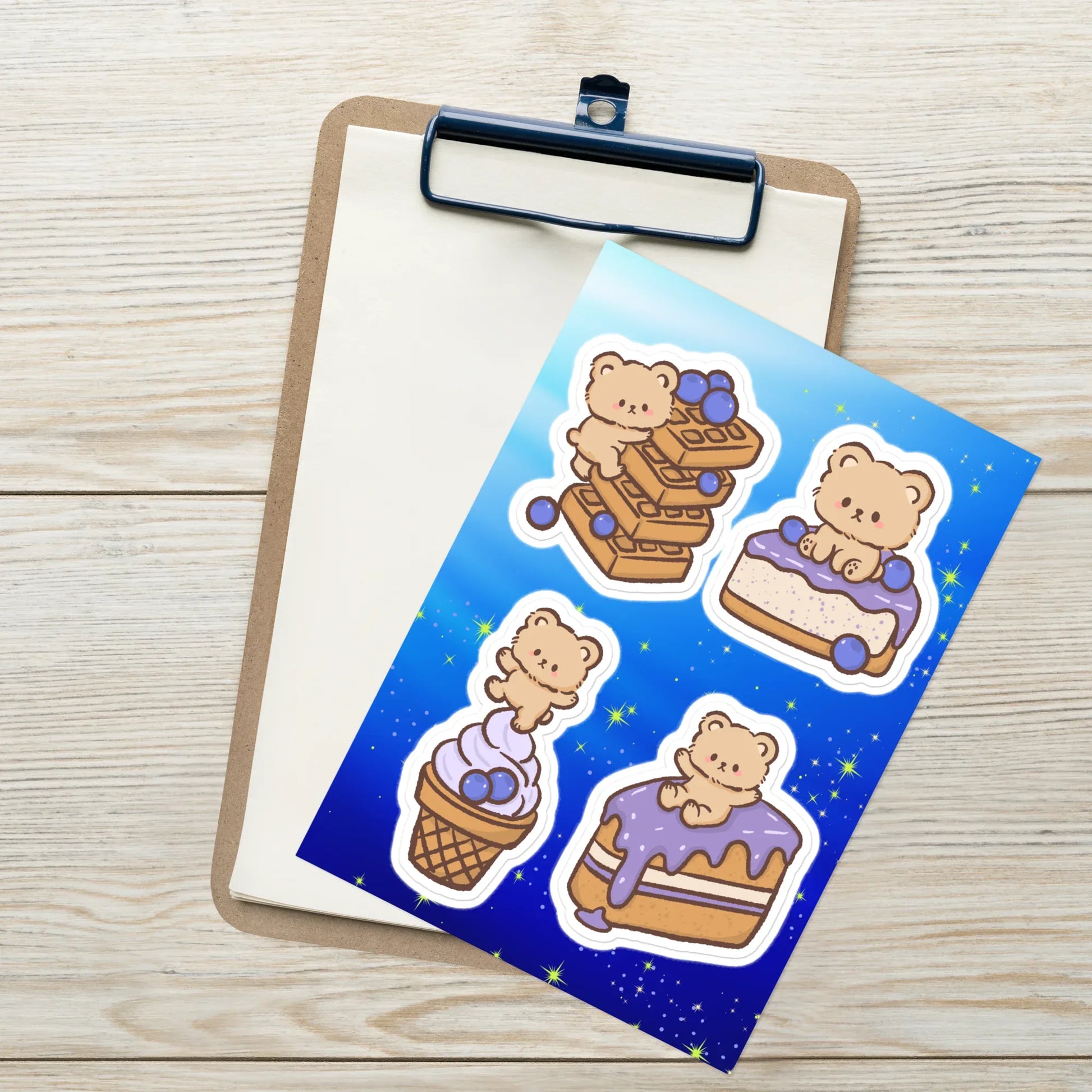 Lil Blueberry Bears Sticker Sheet - Puppy's Aesthetics