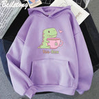Tea-Rex Dinosaur & Tea Lover Hoodie - Puppy's Aesthetics