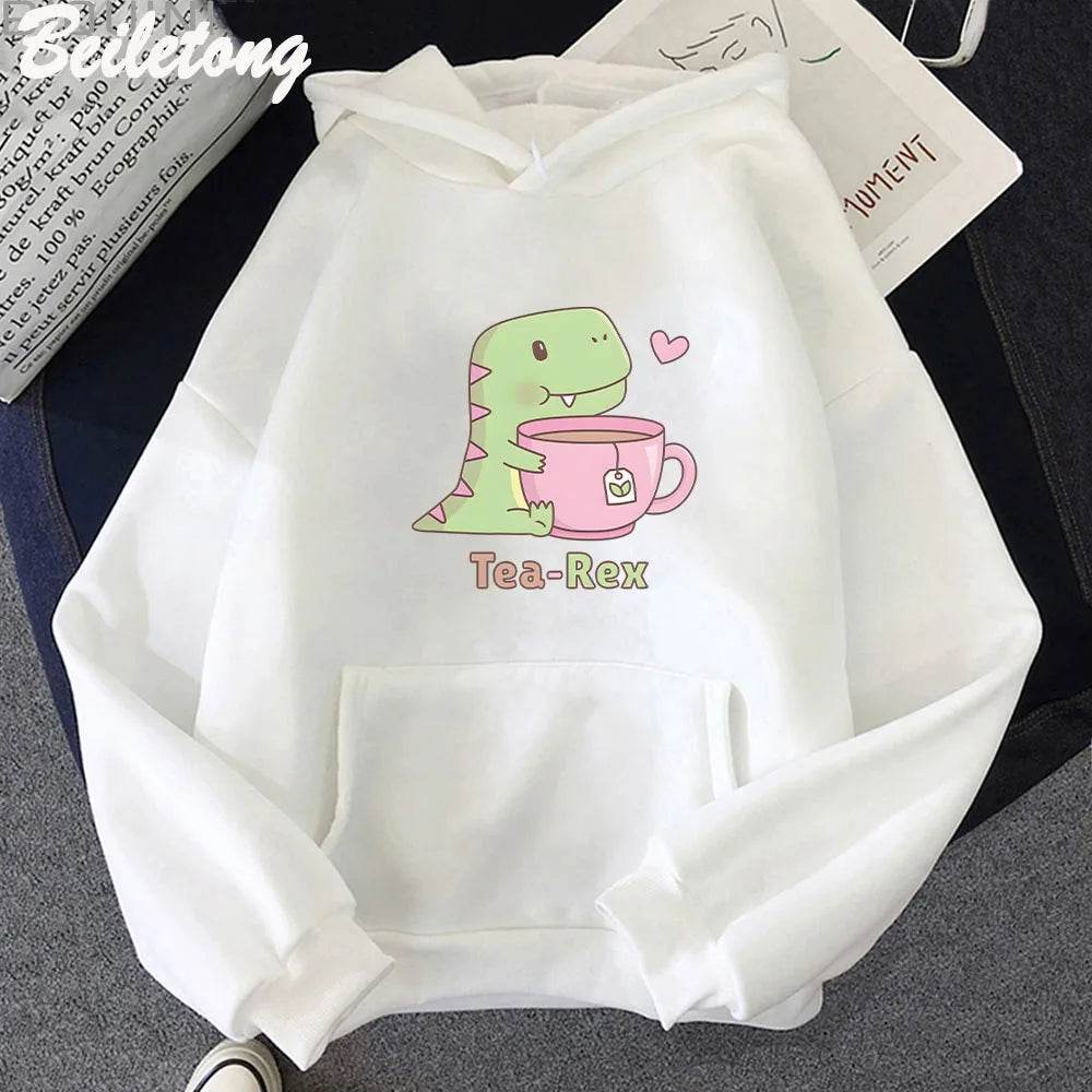 Tea-Rex Dinosaur & Tea Lover Hoodie - Puppy's Aesthetics