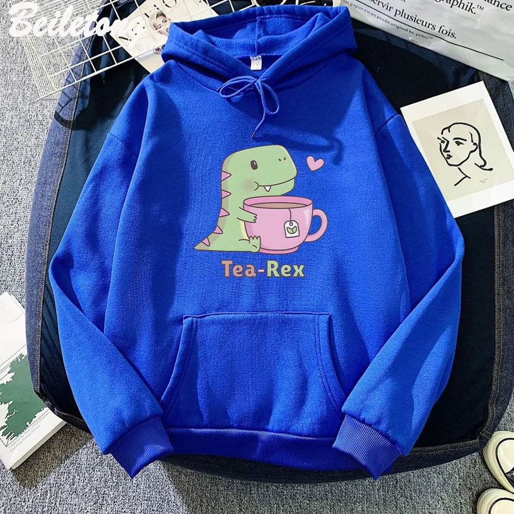 Tea-Rex Dinosaur & Tea Lover Hoodie - Puppy's Aesthetics