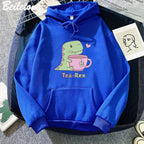 Tea-Rex Dinosaur & Tea Lover Hoodie - Puppy's Aesthetics