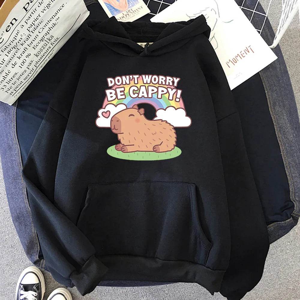 Don't Worry Be Cappy Unisex Hoodie - Puppy's Aesthetics