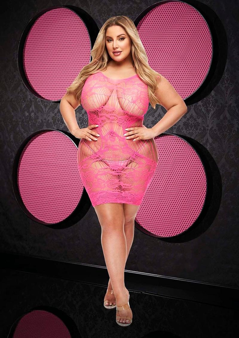 Lace Cut Out Mini Dress