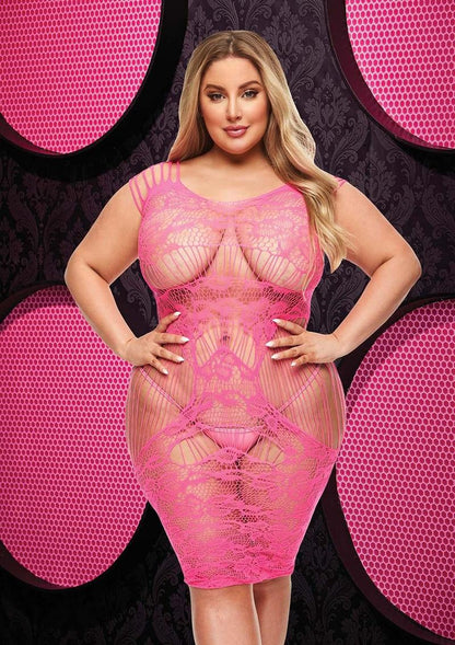 Lace Cut Out Mini Dress
