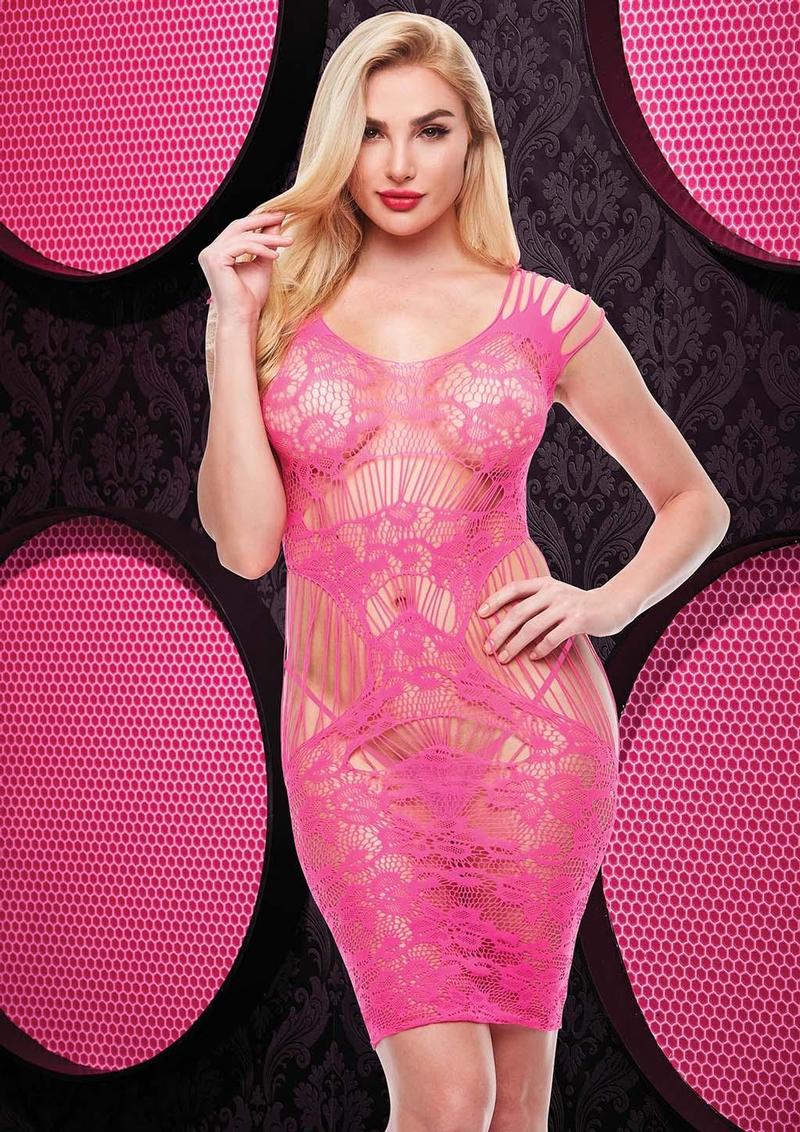 Lace Cut Out Mini Dress