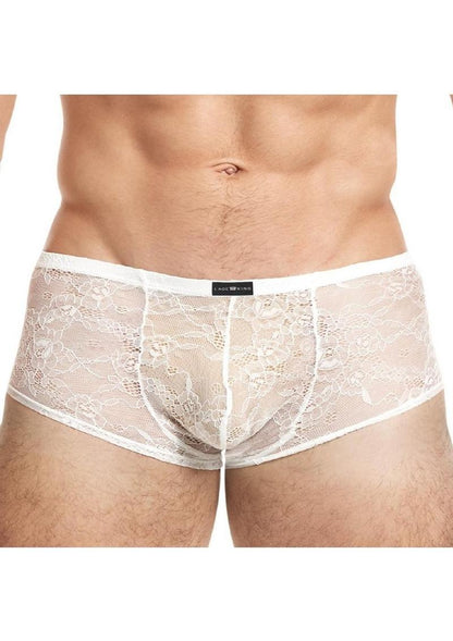 King Low Rise Sheer Breathable Lace Trunks for Men