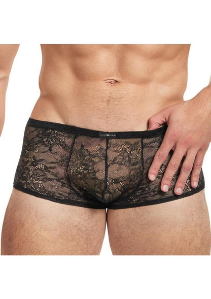 King Low Rise Sheer Breathable Lace Trunks for Men