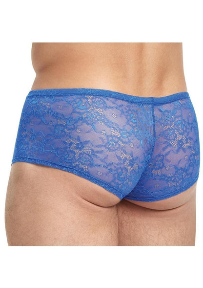 King Low Rise Sheer Breathable Lace Trunks for Men