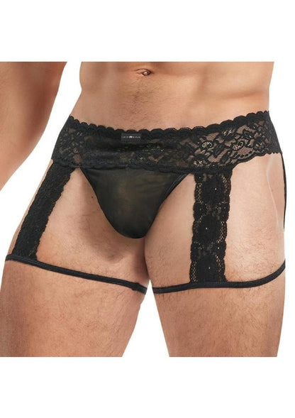 Men’s Lace and Mesh Garter Panty Lingerie