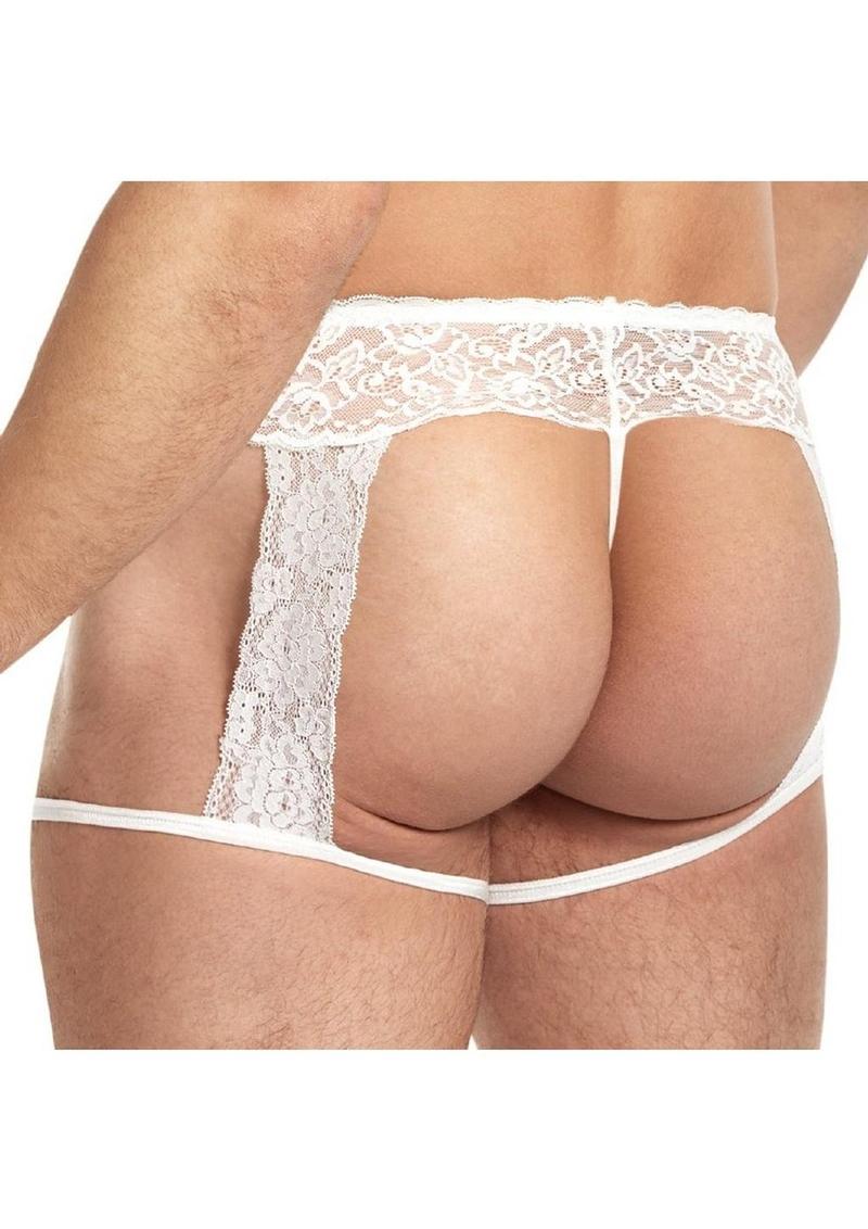 Men’s Lace and Mesh Garter Panty Lingerie