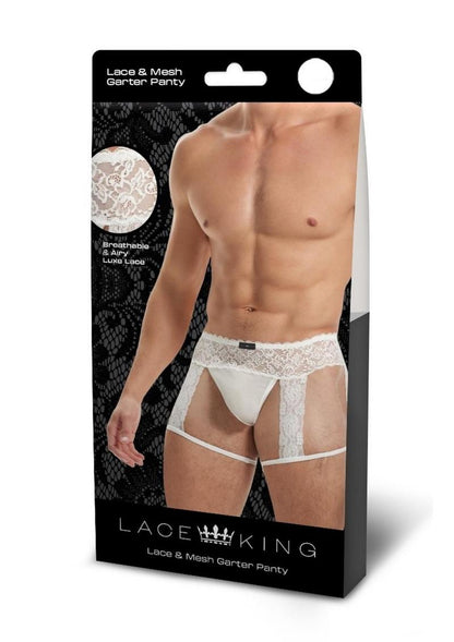 Men’s Lace and Mesh Garter Panty Lingerie