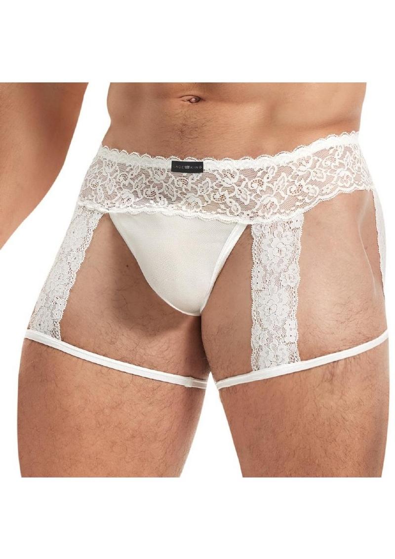 Men’s Lace and Mesh Garter Panty Lingerie