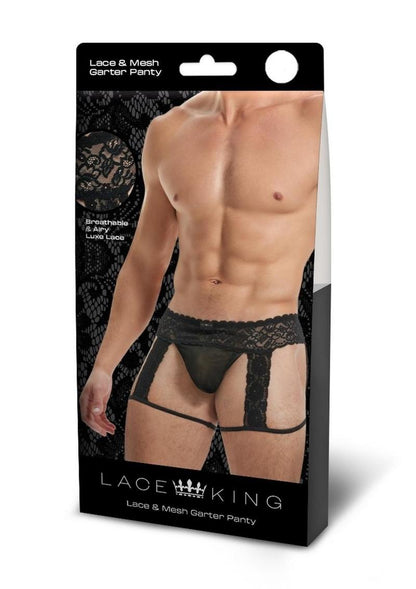 Men’s Lace and Mesh Garter Panty Lingerie