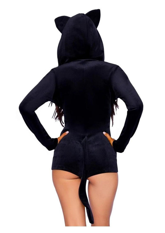 Comfy Cat Velvet Plush Romper