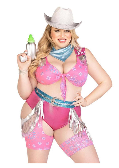 Plus Size Space Cowgirl Fringe Costume Set