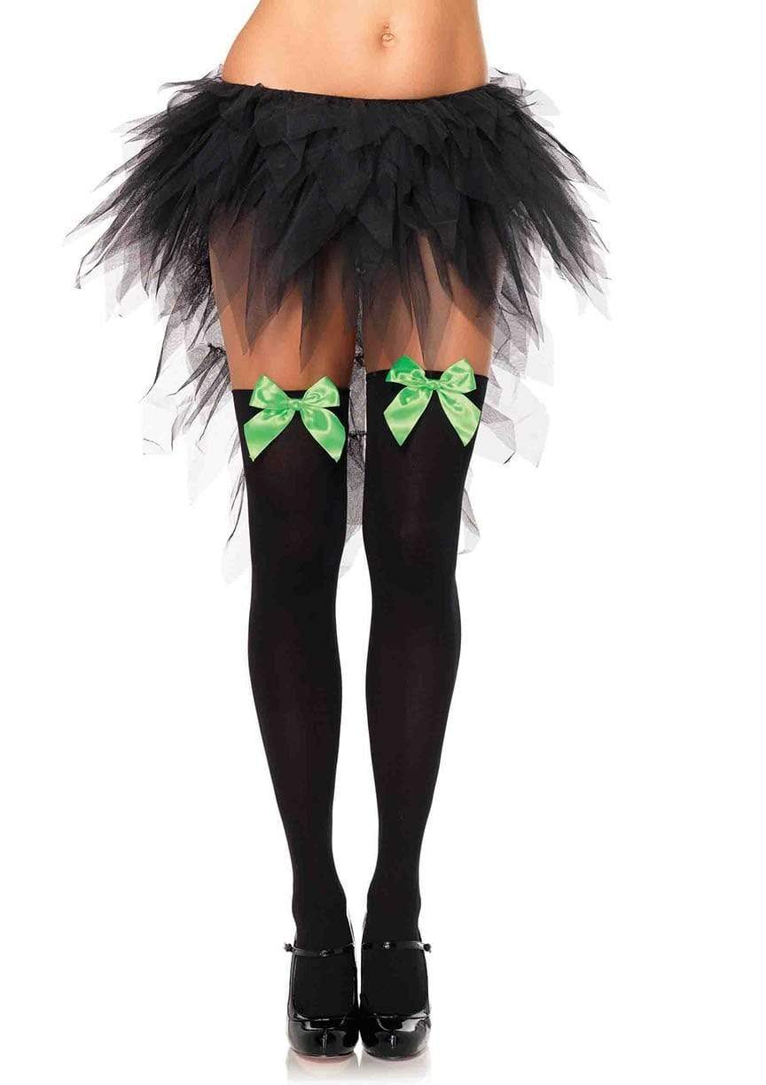 Kay Opaque Bow Thigh Highs