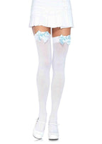 Kay Opaque Bow Thigh Highs