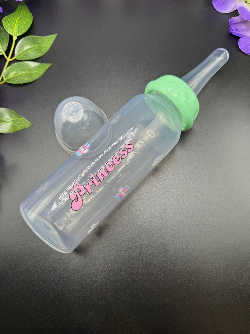 Adult Baby Bottle - 8 oz Trans Paw Princess