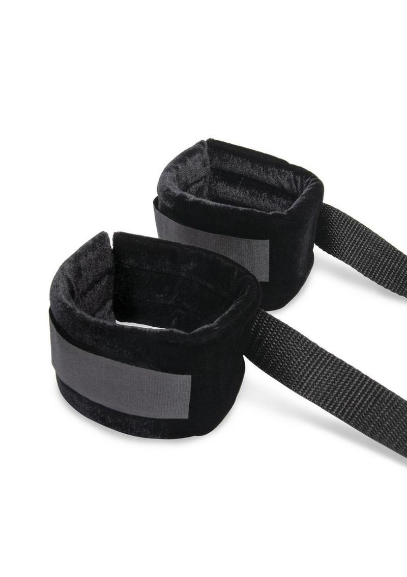 Bondage Bed Strap and Flogger Kit with Satin Blindfold
