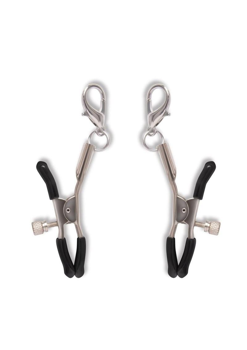 Fetish Interchangeable Collar and Nipple Clips Set