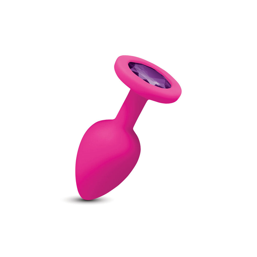 Gemma Purple Gem Pink Silicone Plug - Small