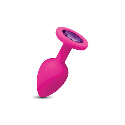 Gemma Purple Gem Pink Silicone Plug - Small