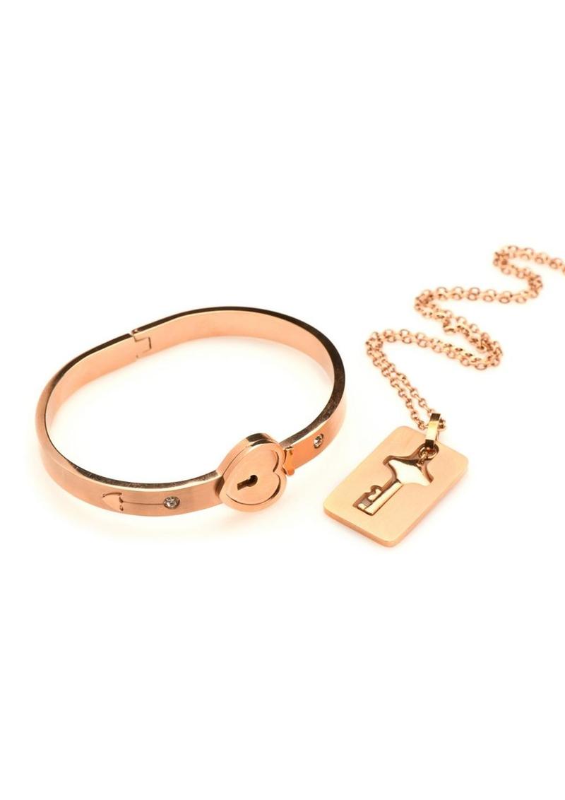 Locking Bracelet & Key Necklace