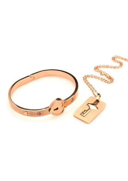 Locking Bracelet & Key Necklace