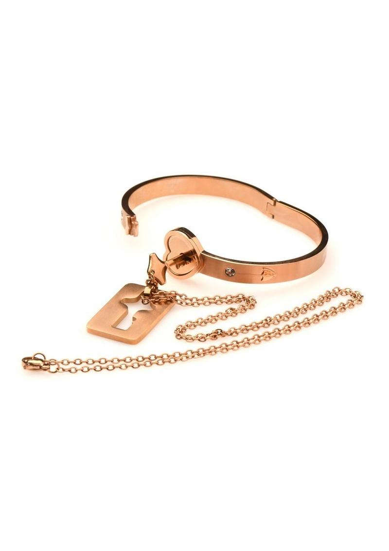 Locking Bracelet & Key Necklace