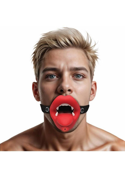Vibrating Rechargeable Silicone Vampire Mouth Gag