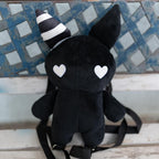 Rabbit Plush Backpack – Black (14”)