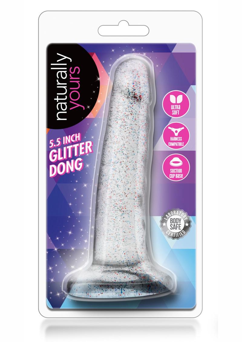Naturally Yours Glitter Dildo 6in