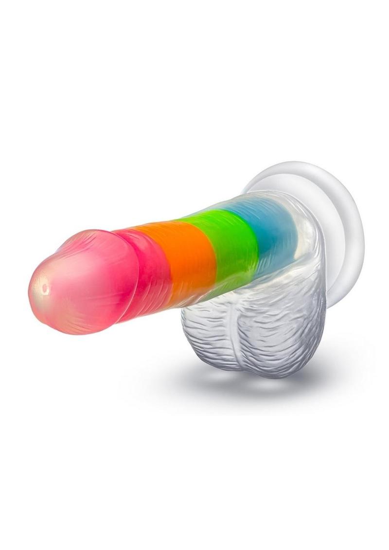 Elite Rainbow Rave Glow Dark Dildo
