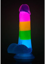 Elite Rainbow Rave Glow Dark Dildo