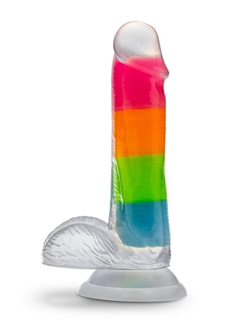 Elite Rainbow Rave Glow Dark Dildo