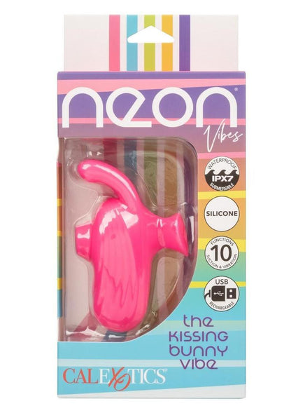 Neon Vibes Kissing Bunny Silicone Vibrator
