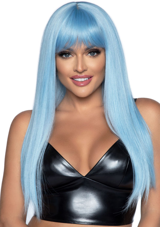 Straight Bang Wig - Blue (24")