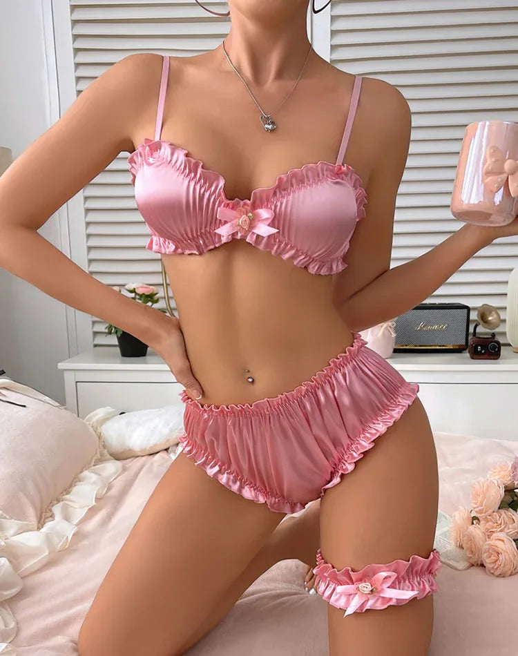 Classic Ruffle Romance Lingerie Set - Puppy's Aesthetics