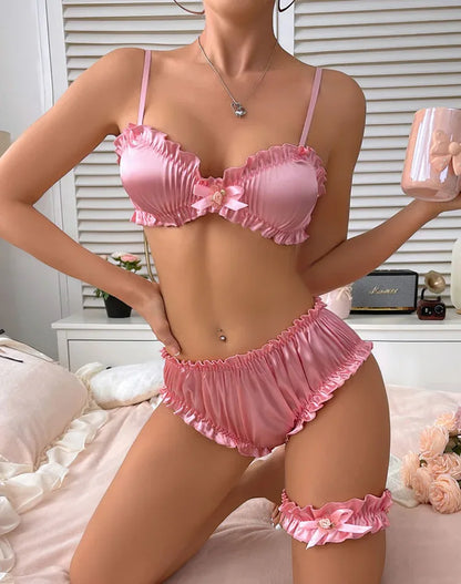 Classic Ruffle Romance Lingerie Set - Puppy's Aesthetics