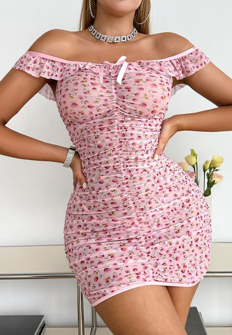Cloud Nine Floral Off-Shoulder Dress