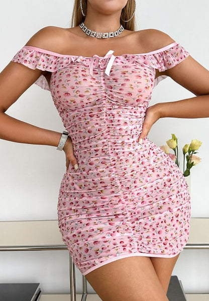 Cloud Nine Floral Off-Shoulder Dress