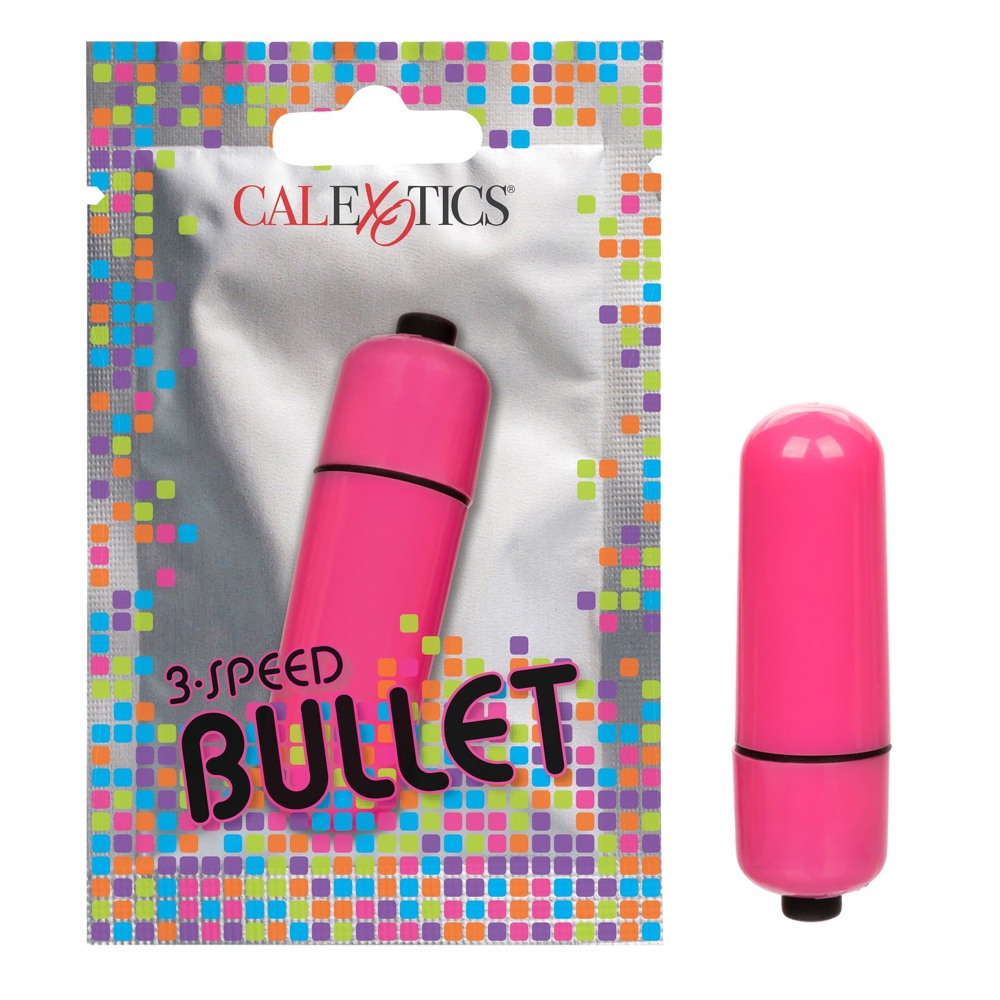 Foil Pack 3-Speed Bullet Massager - Pink