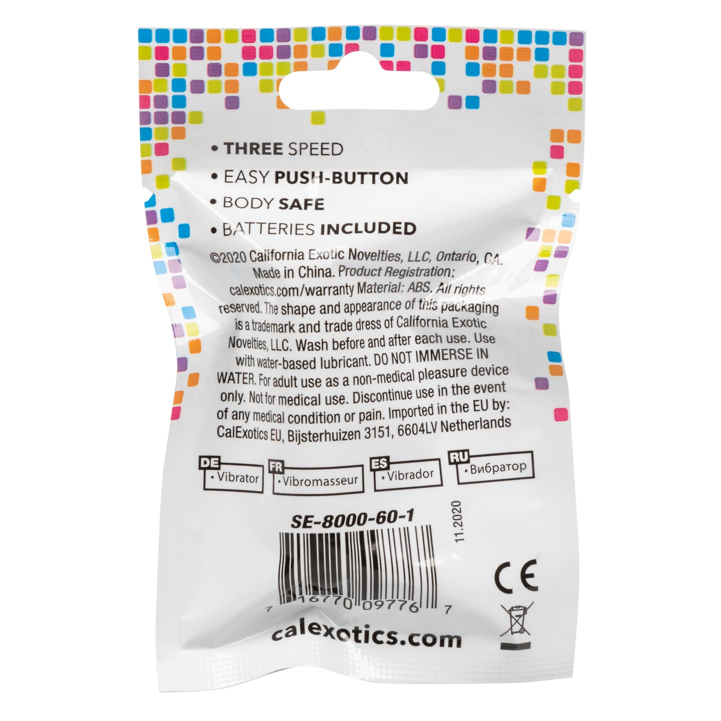 Foil Pack 3-Speed Bullet Massager - Purple