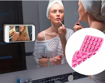 Hands-Free Suction Phone Grip - Rose Red