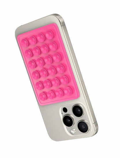 Hands-Free Suction Phone Grip - Rose Red