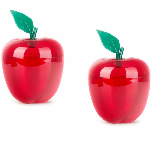 Red Apple Plastic Cookie Jar - Set of 2
