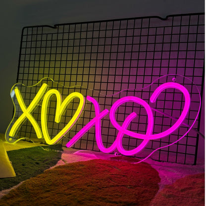 XOXO Heart LED Neon Sign