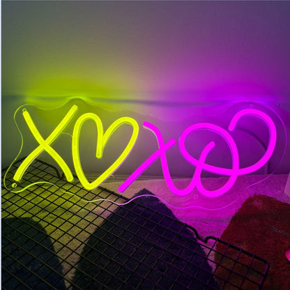 XOXO Heart LED Neon Sign