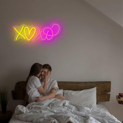 XOXO Heart LED Neon Sign
