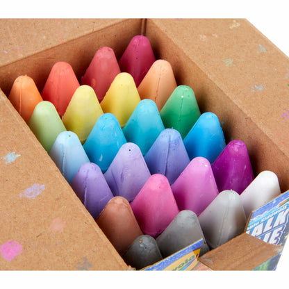 Glitter Sidewalk Chalk Set (24 Pieces)